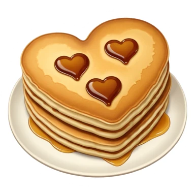 Heart shaped pancakes sticker