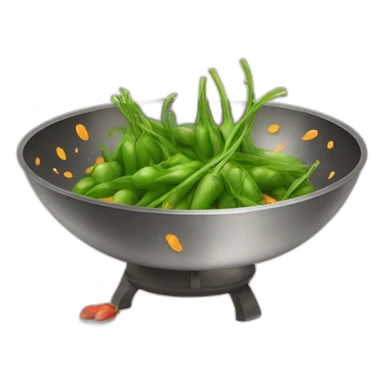 légumes dans un wok sticker