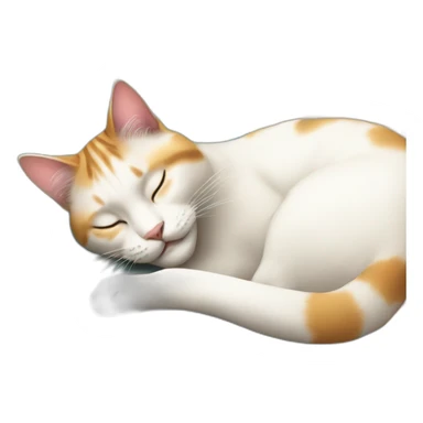 Great cat sleeping on the table sticker