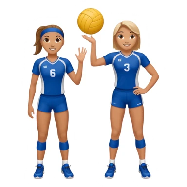 volleyball girl full body sticker