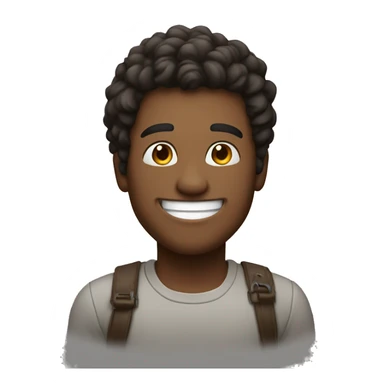 hombre joven sonriendo sticker