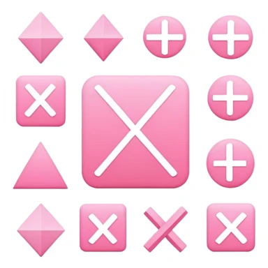 pink math symbols sticker