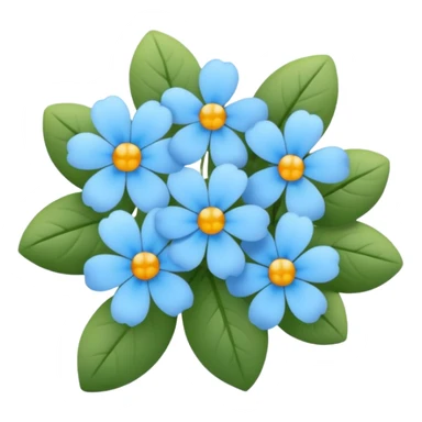 light blue small flowers cute  sticker