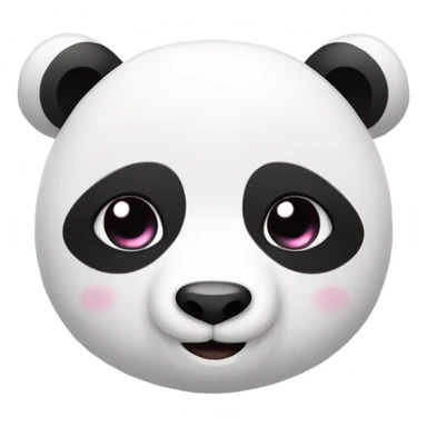 Panda with heart eyes sticker