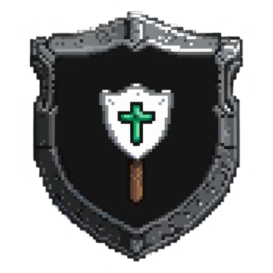 Moderator shield with ban hammer, admin logo sticker