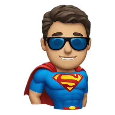Superman with sun glasses  sticker
