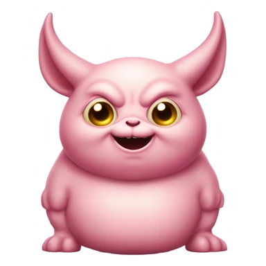 pink big fat Valentine Imp sticker