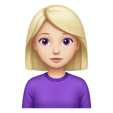 Girl in purple  sticker