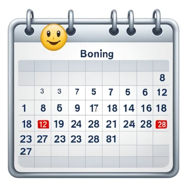 Calendar with available dates for booking sticker