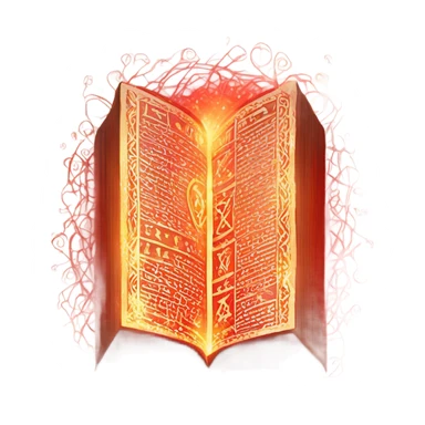 red magical book sticker
