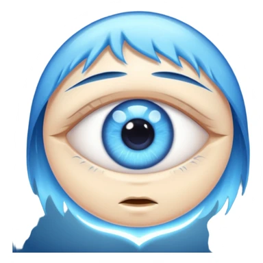 eyes with clear shining rays sticker