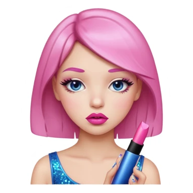 glitter pink girl naughty selfie sticker