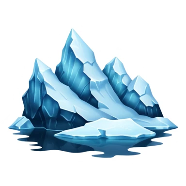 An iceberg, black sticker