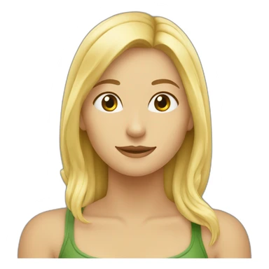 Fille blonde qui nage sur une tortue sticker