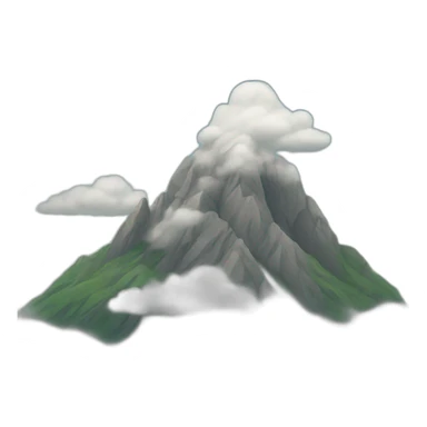Cloudy mountain sticker