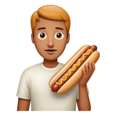 gripping hotdog sticker