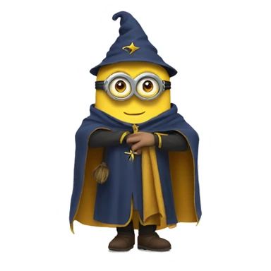 Minion wearing wizard cloak sticker