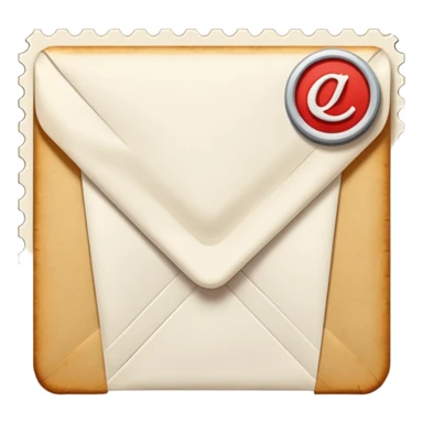 Letter with stamp on it sticker