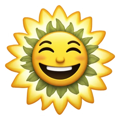 hippie smiling sun sticker