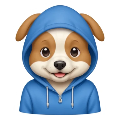 dog in hoodie sticker