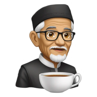 hadi awang with chai sticker