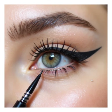 realistic photorealistic eyeliner pencil sticker