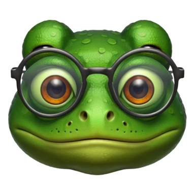 frog with eye glass sticker