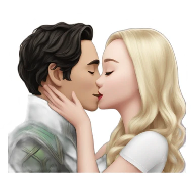 Dove Cameron and loki kissing sticker