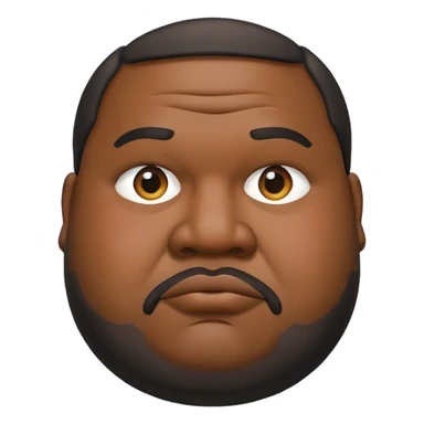 black fat man sticker