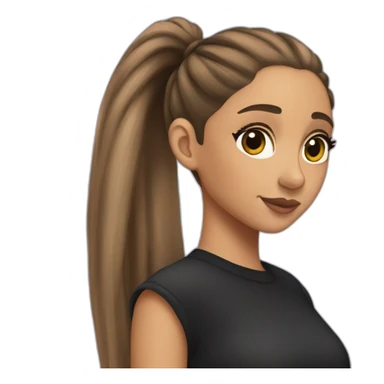 ariana grande with a ponytail sticker