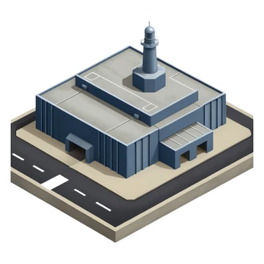 NATO military hangar isometry view sticker