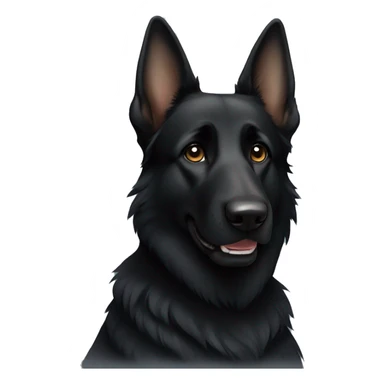 Black German shepherd dog  sticker