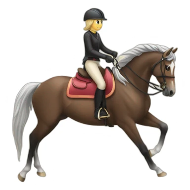 horse riding a horse sticker