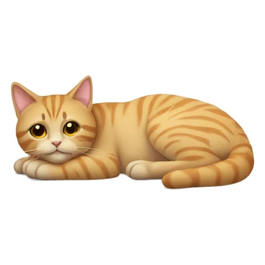 Cat laying on the floor  sticker