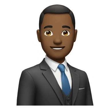 Man with suite sticker