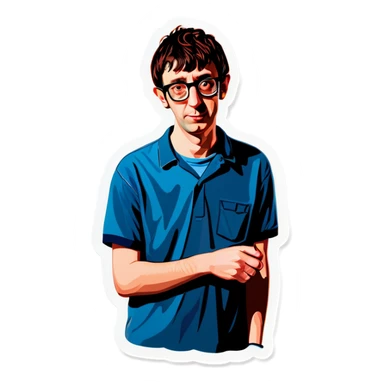 Young Graham Coxon saying “OK” sticker