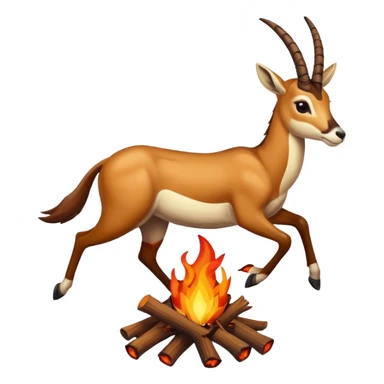 Springbok. Camp fire sticker
