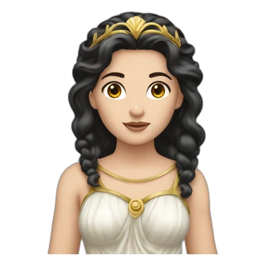 Diana roman goddess fair skin and dark hair sticker