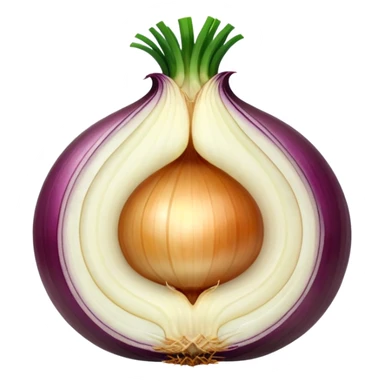 show more of the internal structure of the onion sticker