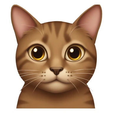 Portrait of a brown cat with long eyelashes sticker