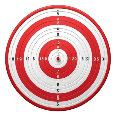bullseye target with red and white concentric circles sticker
