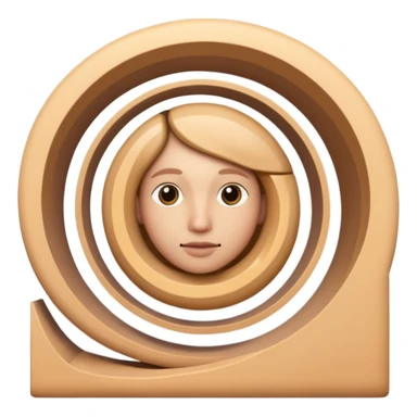 spiral with a human figure inside sticker