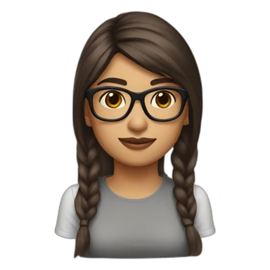 mia khalifa with brown hair sticker