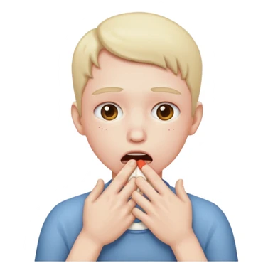 A person choking them selves  sticker