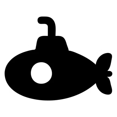 solid filled denizaltı (submarine) icon sticker