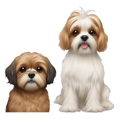 a shih tzu next to a cavapoo sticker