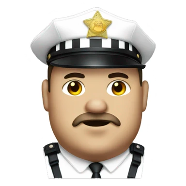 fat man as cop sticker