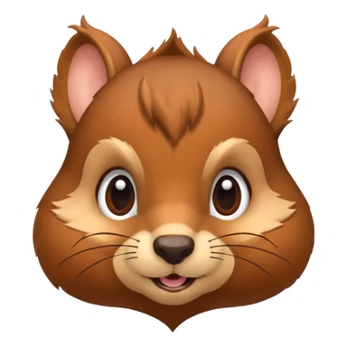 Squirrel face emoji sticker