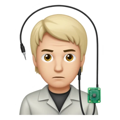 Neo getting knowledge downloaded to his mind by that wire and pin  sticker