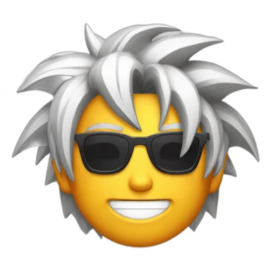 Goku with sun glass sticker